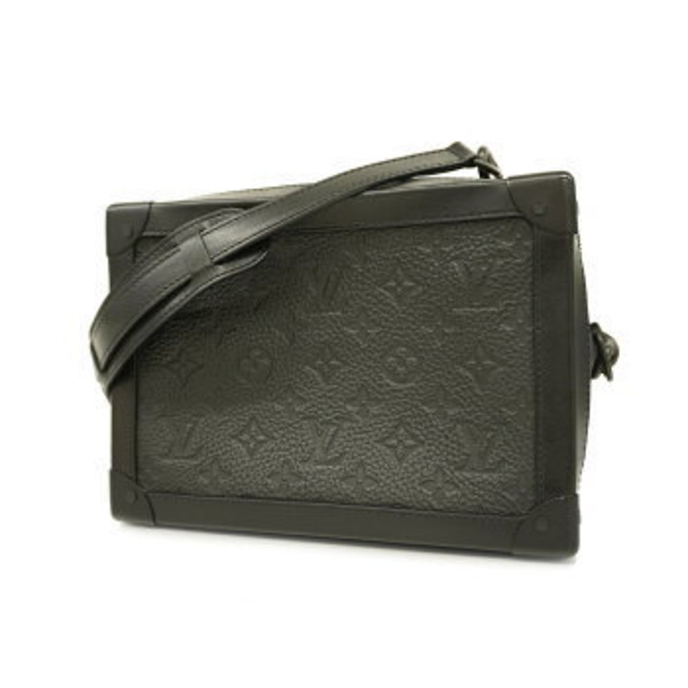 Louis Vuitton Monogram Taurillon Soft Trunk Shoulder Bag Black